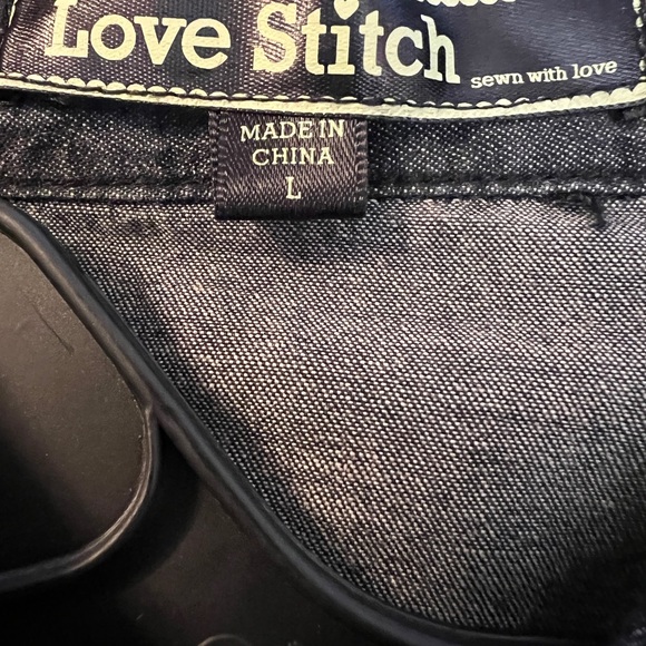 Love Stitch Black Denim Blouse - Picture 4 of 4